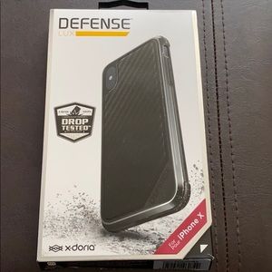 X-doria iPhone X/ XS Hard Case Black Carbon Fiber